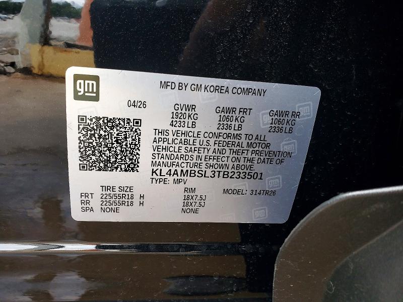 63772786 :رقم المزاد ، KL4AMBSL3TB233501 vin ، 2026 Buick Encore Gx مزاد بيع