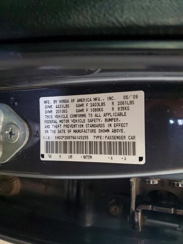 Aukcja sprzedaży 2009 Honda Accord, vin: 1HGCP26879A145255, numer aukcji: 66625436
