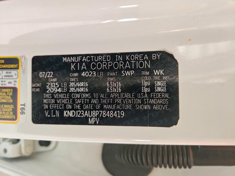 64314466 :رقم المزاد ، KNDJ23AU8P7848419 vin ، 2023 Kia Soul مزاد بيع