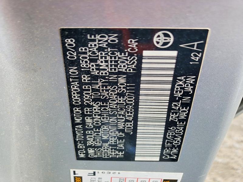 64693716 :رقم المزاد ، JTDBL40E69J007111 vin ، 2009 Toyota Corolla مزاد بيع
