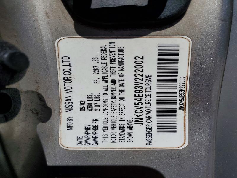 Продаж на аукціоні авто 2003 Infiniti G35, vin: JNKCV54E93M222002, номер лоту: 65014266