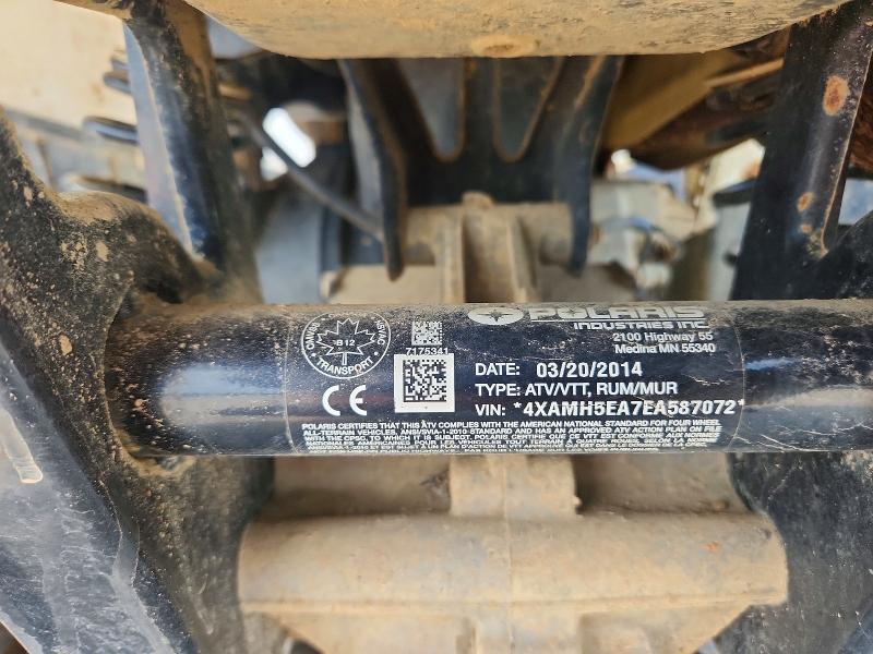 63690436 :رقم المزاد ، 4XAMH5EA7EA587072 vin ، 2014 Polaris Sportsman مزاد بيع