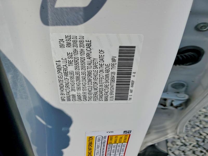 63996936 :رقم المزاد ، 5FNYG1H77SB064126 vin ، 2025 Honda Pilot مزاد بيع