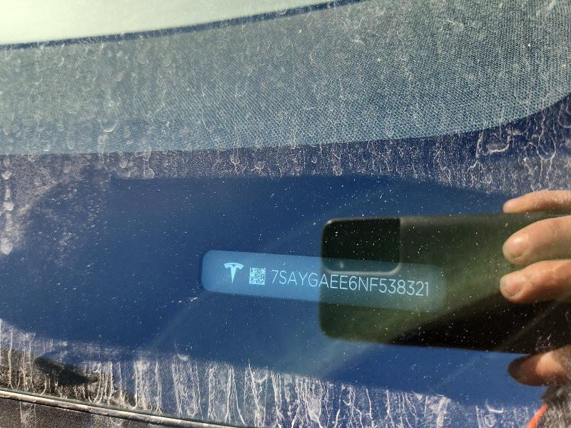 Aukcja sprzedaży 2022 Tesla Model Y, vin: 7SAYGAEE6NF538321, numer aukcji: 65995896