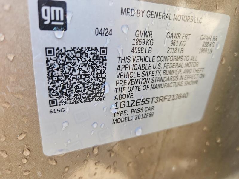 Продаж на аукціоні авто 2024 Chevrolet Malibu, vin: 1G1ZE5ST3RF213640, номер лоту: 63561676