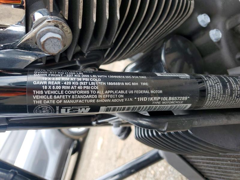 65438496 :رقم المزاد ، 1HD1KRP10LB657289 vin ، 2020 Harley-davidson Flhxs مزاد بيع