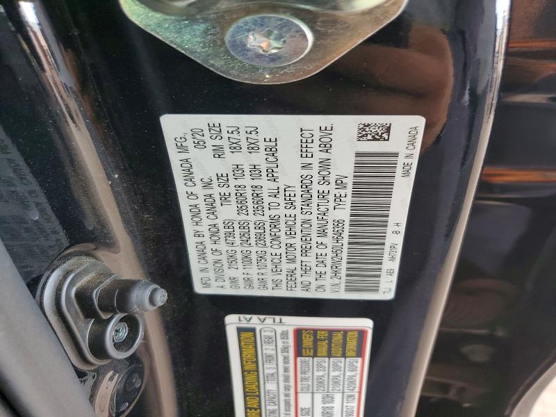 63933846 :رقم المزاد ، 2HKRW2H50LH646356 vin ، 2020 Honda Cr-v مزاد بيع