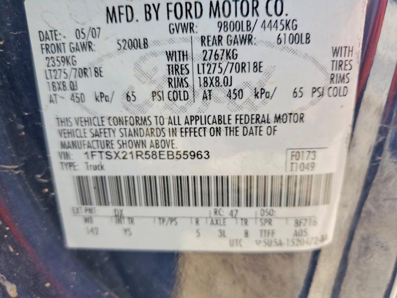 66814026 :رقم المزاد ، 1FTSX21R58EB55963 vin ، 2008 Ford F250 مزاد بيع