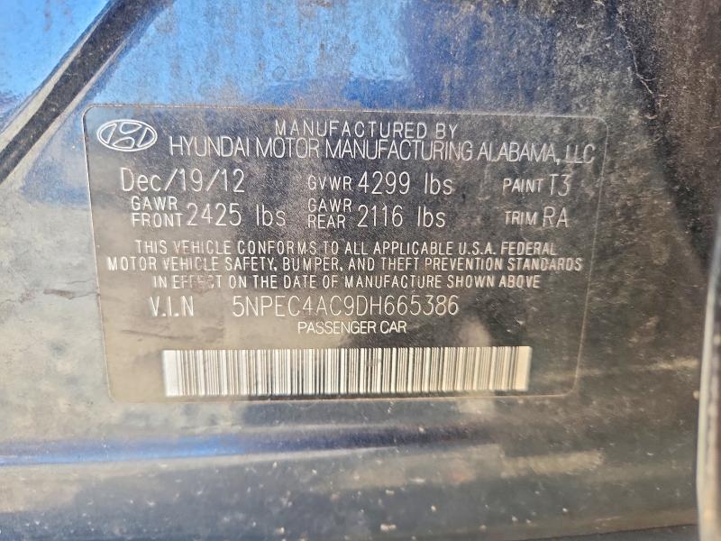 Aukcja sprzedaży 2013 Hyundai Sonata, vin: 5NPEC4AC9DH665386, numer aukcji: 65237176