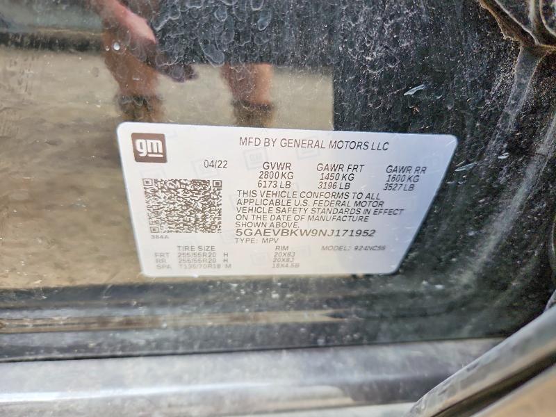 Продаж на аукціоні авто 2022 Buick Enclave, vin: 5GAEVBKW9NJ171952, номер лоту: 63296326
