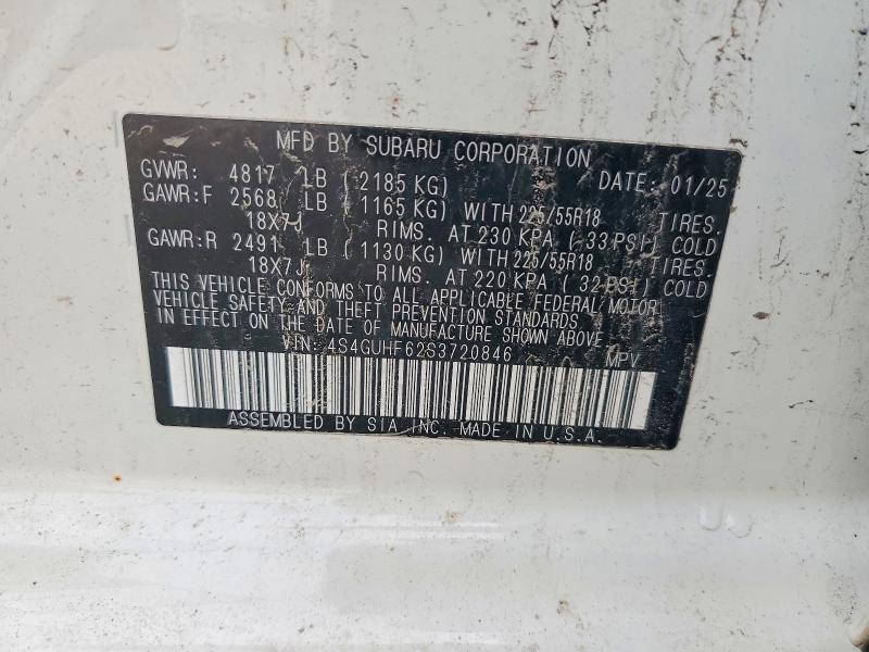 65814776 :رقم المزاد ، 4S4GUHF62S3720846 vin ، 2025 Subaru Crosstrek مزاد بيع