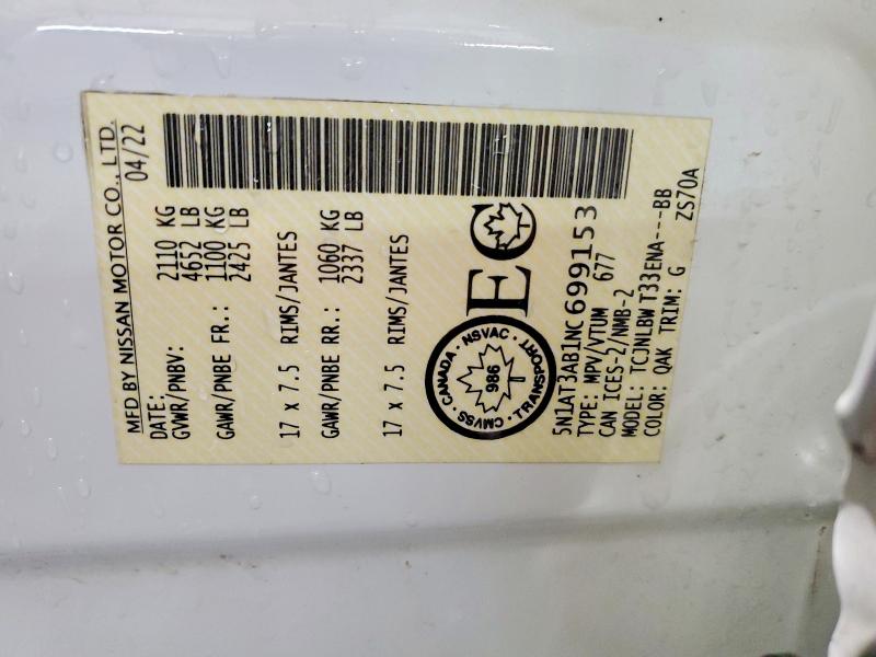 Продаж на аукціоні авто 2022 Nissan Rogue, vin: 5N1AT3AB1NC699153, номер лоту: 66477726