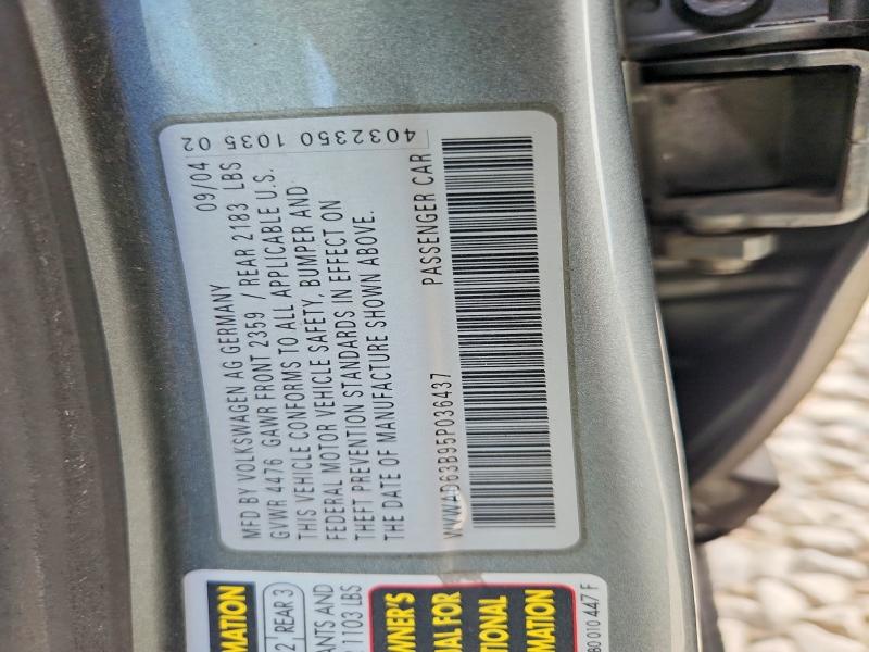 66716166 :رقم المزاد ، WVWAD63B95P036437 vin ، 2005 Volkswagen Passat مزاد بيع