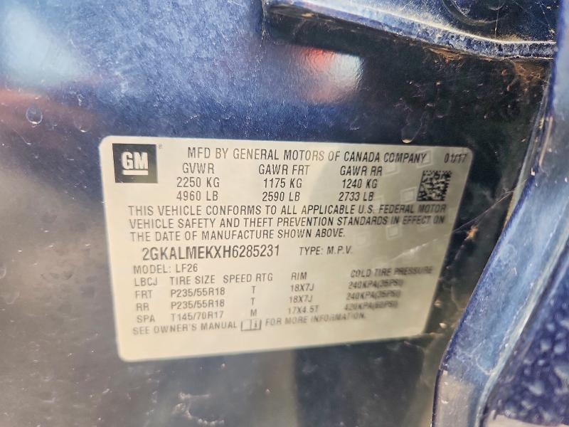 Продаж на аукціоні авто 2017 Gmc Terrain, vin: 2GKALMEKXH6285231, номер лоту: 65075006