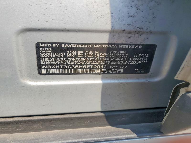 Aukcja sprzedaży 2017 Bmw X1, vin: WBXHT3C36H5F70042, numer aukcji: 64903016