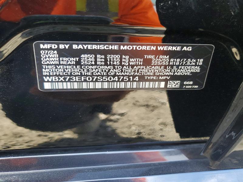 Aukcja sprzedaży 2025 Bmw X1, vin: WBX73EF07S5047514, numer aukcji: 65832986