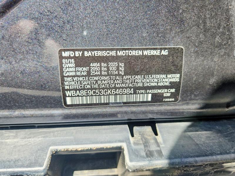Aukcja sprzedaży 2016 Bmw 328, vin: WBA8E9C53GK646984, numer aukcji: 63602326