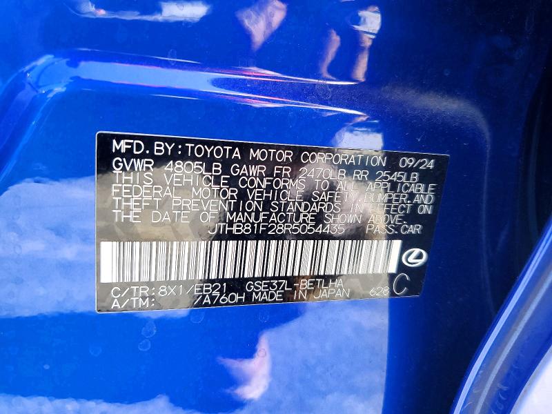 Aukcja sprzedaży 2024 Lexus Is 300, vin: JTHB81F28R5054435, numer aukcji: 66472386