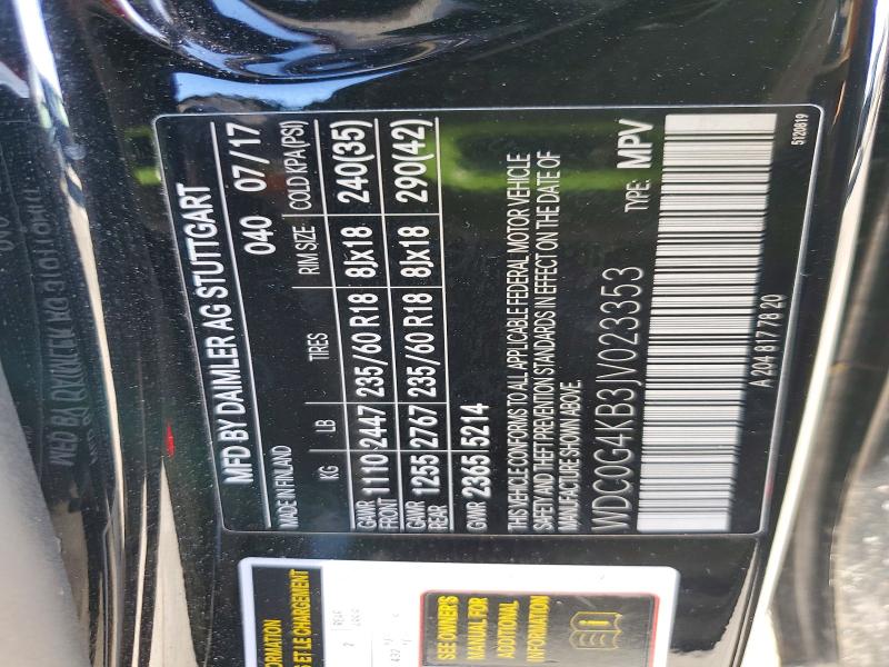 65951706 :رقم المزاد ، WDC0G4KB3JV023353 vin ، 2018 Mercedes-benz Glc مزاد بيع