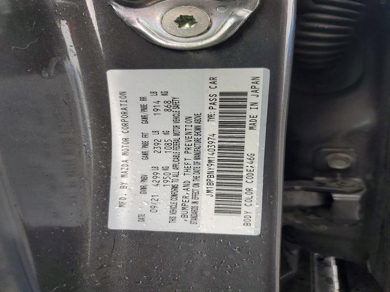 Продаж на аукціоні авто 2021 Mazda 3, vin: JM1BPBNY9M1403974, номер лоту: 66089766