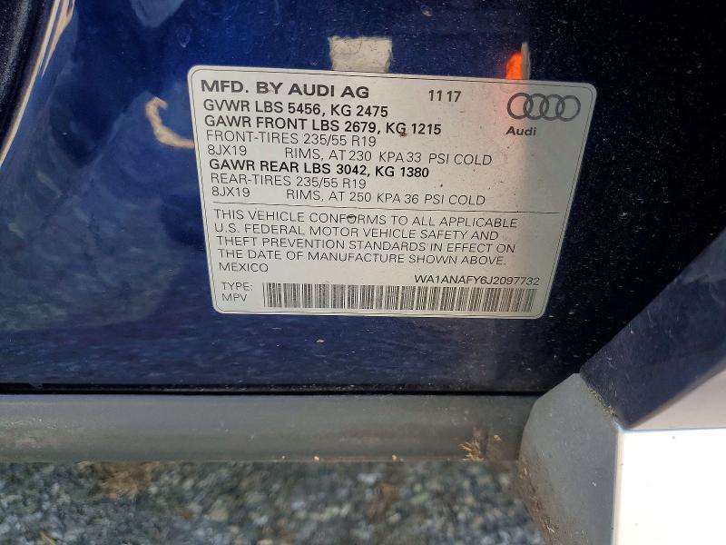 Продаж на аукціоні авто 2018 Audi Q5, vin: WA1ANAFY6J2097732, номер лоту: 66106686