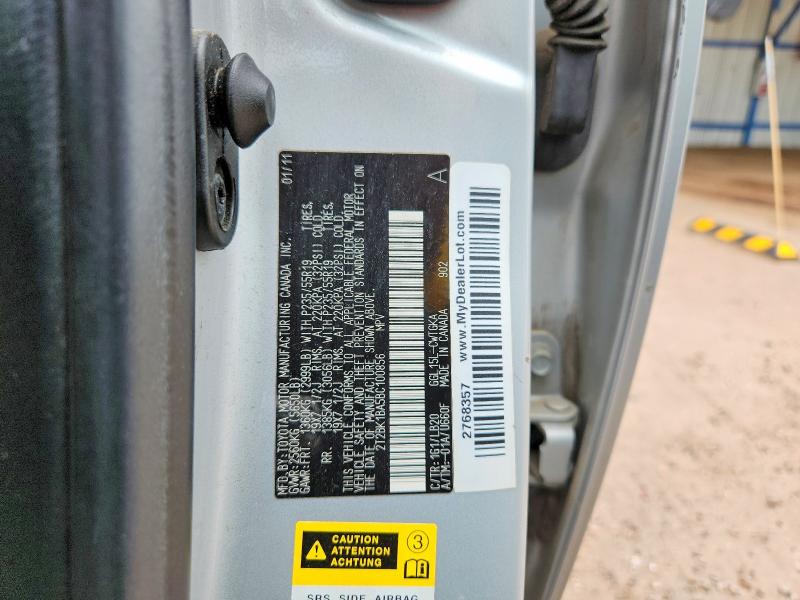 2011 Lexus Rx მანქანა იყიდება აუქციონზე, vin: 2T2BK1BA5BC100856, აუქციონის ნომერი: 66773416