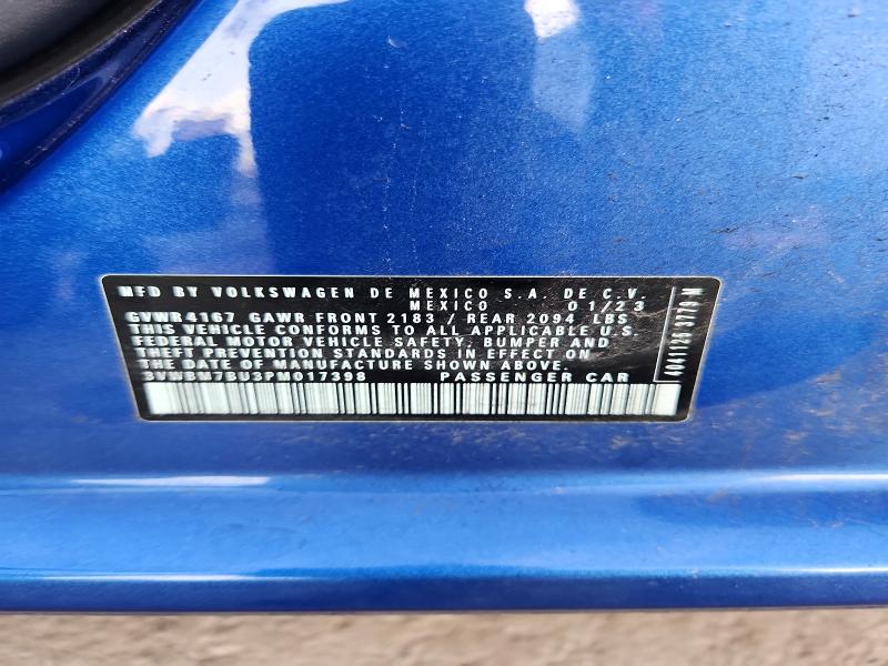 Aukcja sprzedaży 2023 Volkswagen Jetta, vin: 3VWBM7BU3PM017398, numer aukcji: 65897136