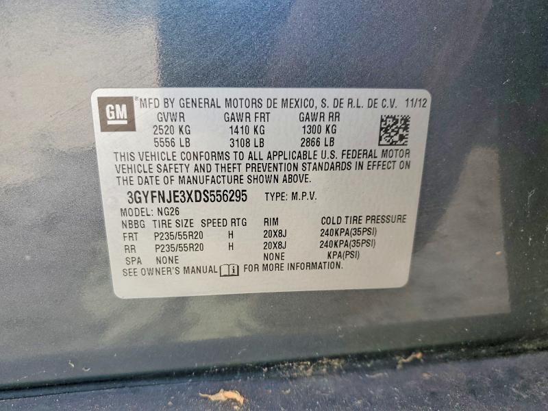 Aukcja sprzedaży 2013 Cadillac Srx, vin: 3GYFNJE3XDS556295, numer aukcji: 66493716