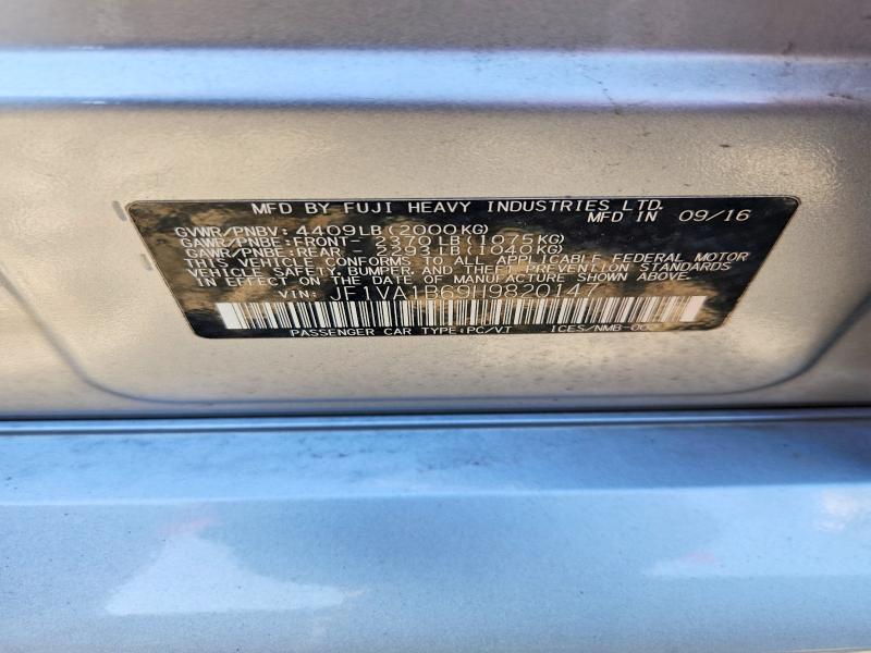 Продажа на аукционе авто 2017 Subaru Wrx, vin: JF1VA1B69H9820147, номер лота: 63658806