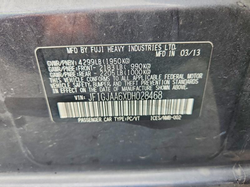 Aukcja sprzedaży 2013 Subaru Impreza, vin: JF1GJAA6XDH028468, numer aukcji: 65058356