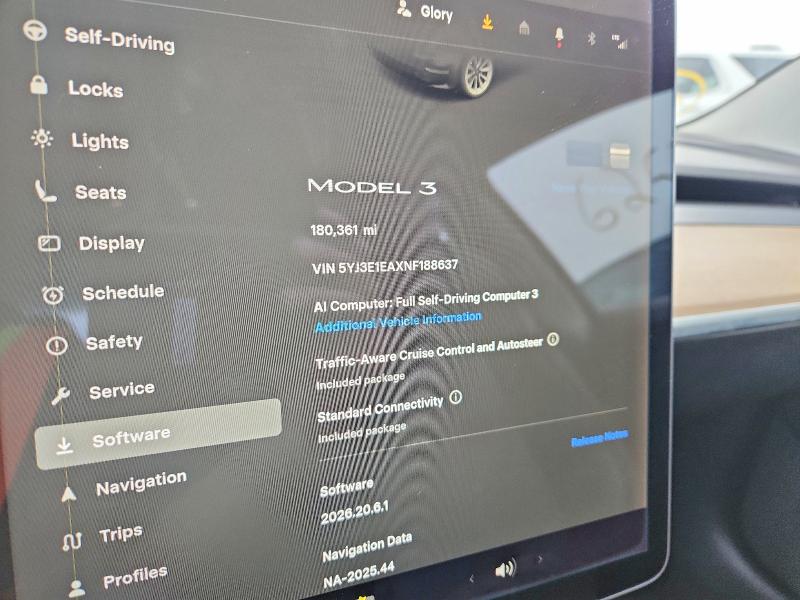 62525286 :رقم المزاد ، 5YJ3E1EAXNF188637 vin ، 2022 Tesla Model 3 مزاد بيع
