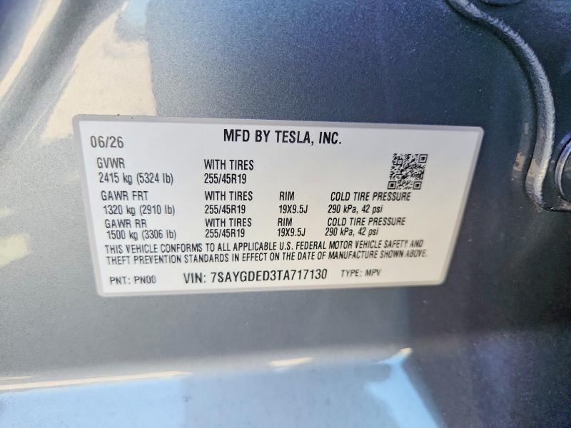 Aukcja sprzedaży 2026 Tesla Model Y, vin: 7SAYGDED3TA717130, numer aukcji: 64360536