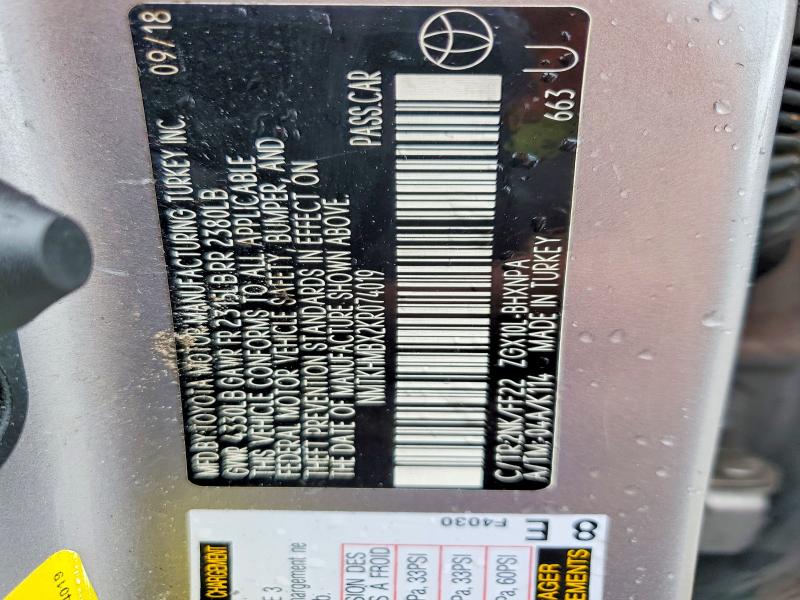 63338816 :رقم المزاد ، NMTKHMBX2KR074019 vin ، 2019 Toyota C-hr مزاد بيع