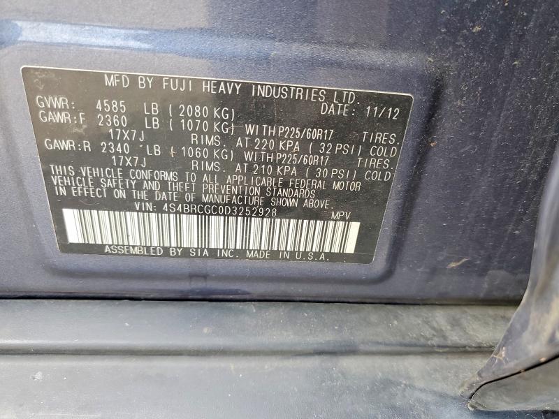 Aukcja sprzedaży 2013 Subaru Outback, vin: 4S4BRCGC0D3252928, numer aukcji: 65573726