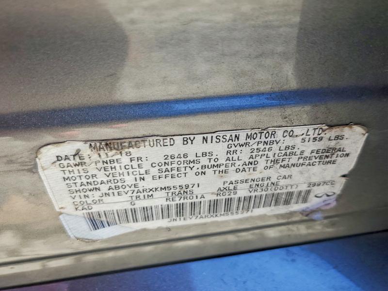 Продаж на аукціоні авто 2019 Infiniti Q50, vin: JN1EV7ARXKM555971, номер лоту: 65007906