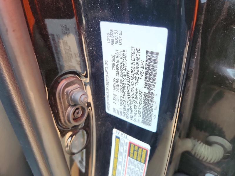 63141256 :رقم المزاد ، 5J6RW1H83HL002903 vin ، 2017 Honda Cr-v مزاد بيع