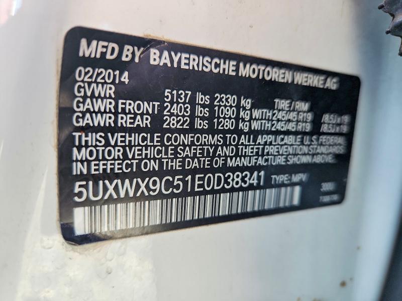 Продаж на аукціоні авто 2014 Bmw X3, vin: 5UXWX9C51E0D38341, номер лоту: 65020306