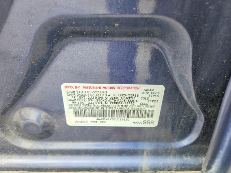 Продаж на аукціоні авто 2007 Mitsubishi Outlander, vin: JA4MT41X57U011620, номер лоту: 64796586