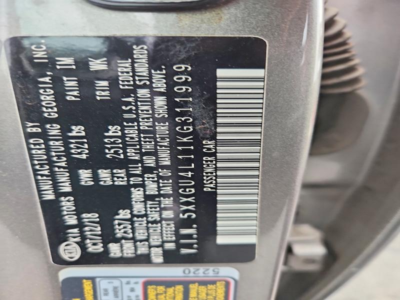 Aukcja sprzedaży 2019 Kia Optima, vin: 5XXGU4L11KG311999, numer aukcji: 66947396