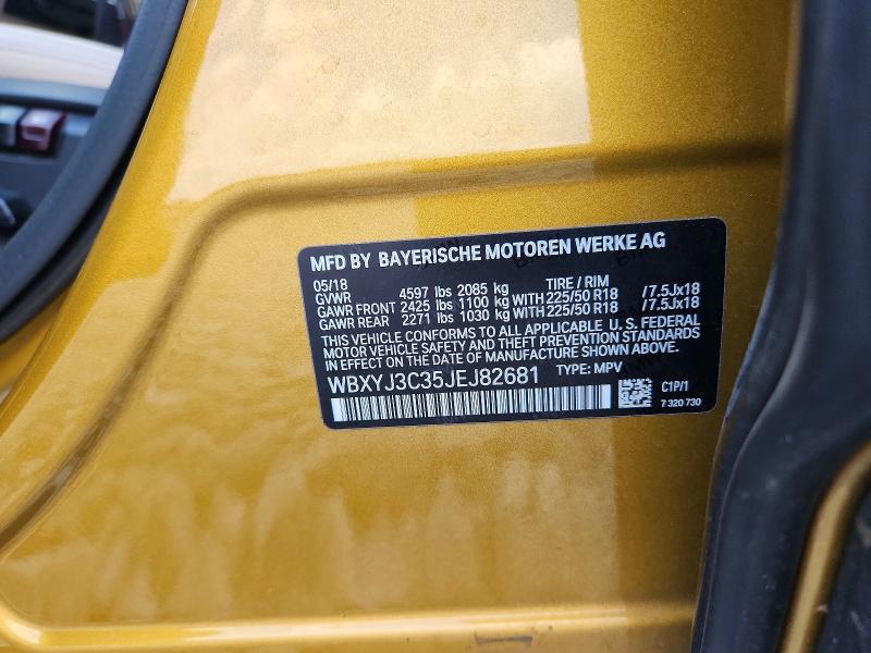 Продаж на аукціоні авто 2018 Bmw X2, vin: WBXYJ3C35JEJ82681, номер лоту: 65375136