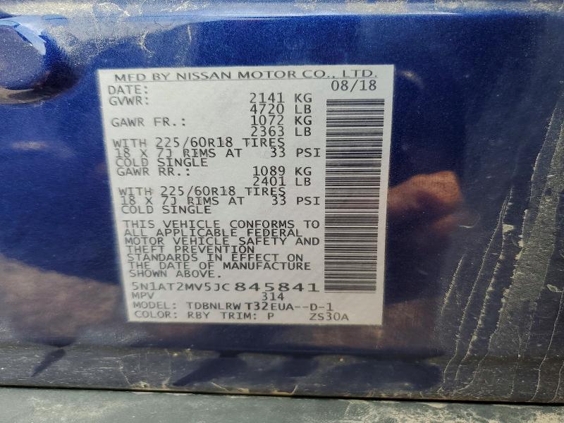 Aukcja sprzedaży 2018 Nissan Rogue, vin: 5N1AT2MV5JC845841, numer aukcji: 63924066