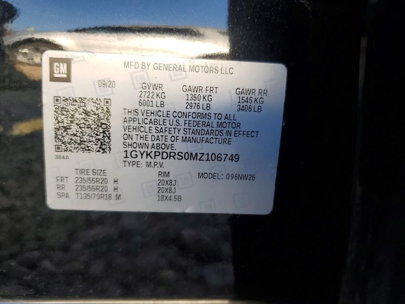 Продажа на аукционе авто 2021 Cadillac Xt6, vin: 1GYKPDRS0MZ106749, номер лота: 65396186