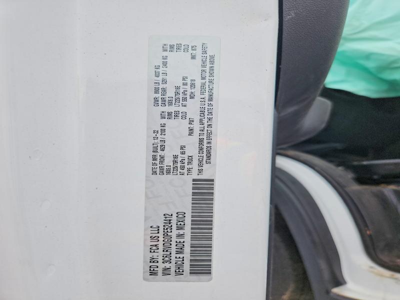 68362486 :رقم المزاد ، 3C6LRVDG0PE524412 vin ، 2023 Ram Promaster 2500 مزاد بيع