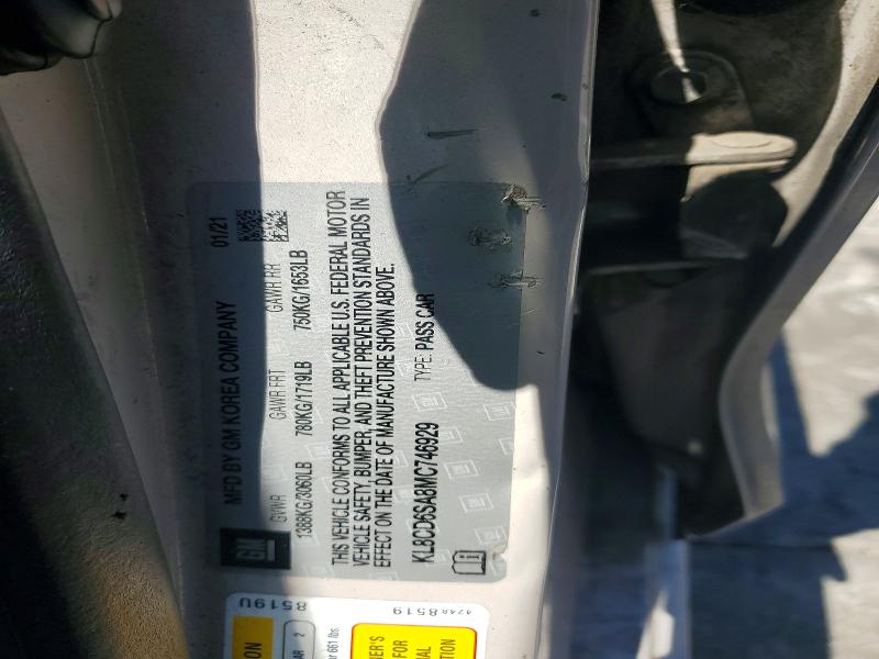 Auction sale of the 2021 Chevrolet Spark, vin: KL8CD6SA8MC746929, lot number: 65909246