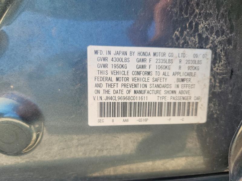 Aukcja sprzedaży 2008 Acura Tsx, vin: JH4CL96968C011611, numer aukcji: 65855386