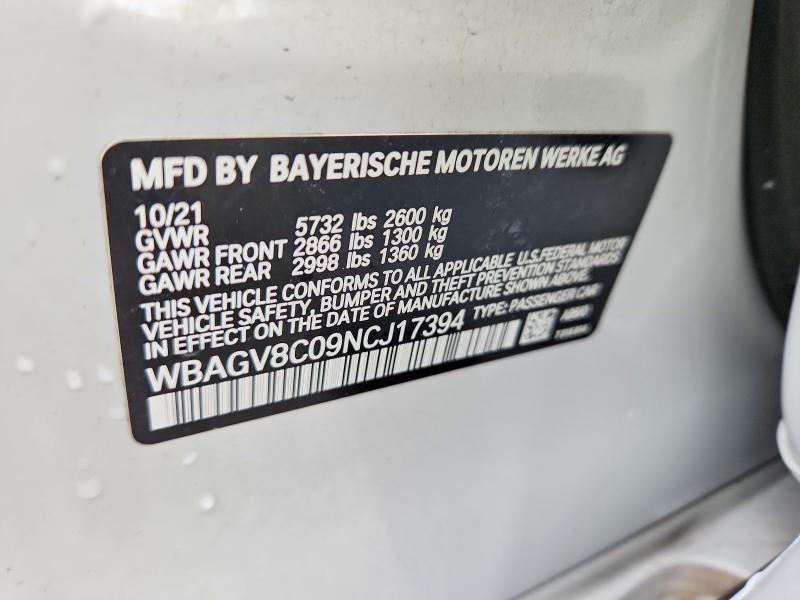 Aukcja sprzedaży 2022 Bmw M850xi, vin: WBAGV8C09NCJ17394, numer aukcji: 66168726