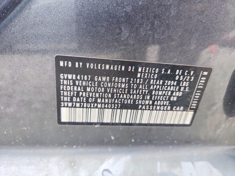 64465506 :رقم المزاد ، 3VW7M7BUXPM040327 vin ، 2023 Volkswagen Jetta مزاد بيع