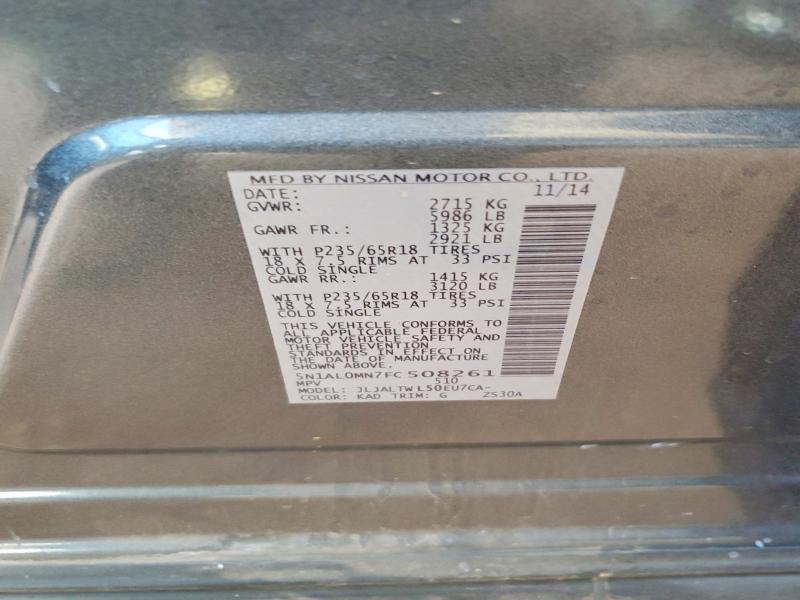 Продаж на аукціоні авто 2015 Infiniti Qx60, vin: 5N1AL0MN7FC508261, номер лоту: 63615896