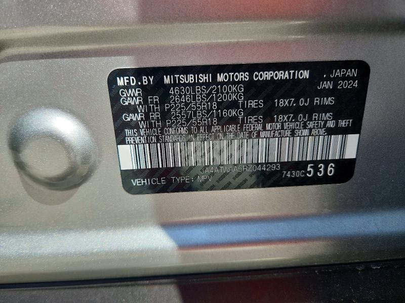 Продаж на аукціоні авто 2024 Mitsubishi Eclipse Cross, vin: JA4ATWAA5RZ044293, номер лоту: 64042716