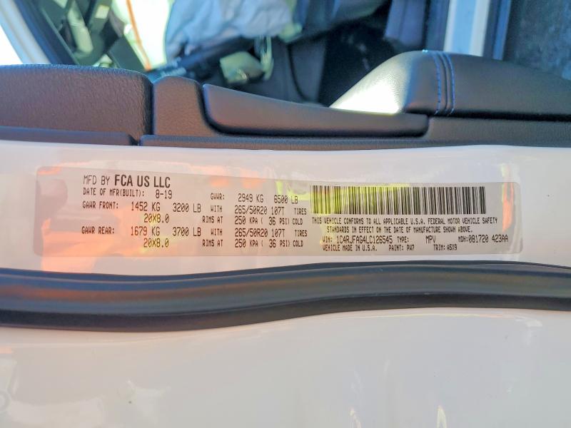 Продаж на аукціоні авто 2020 Jeep Grand Cherokee, vin: 1C4RJFAG4LC126545, номер лоту: 63342996